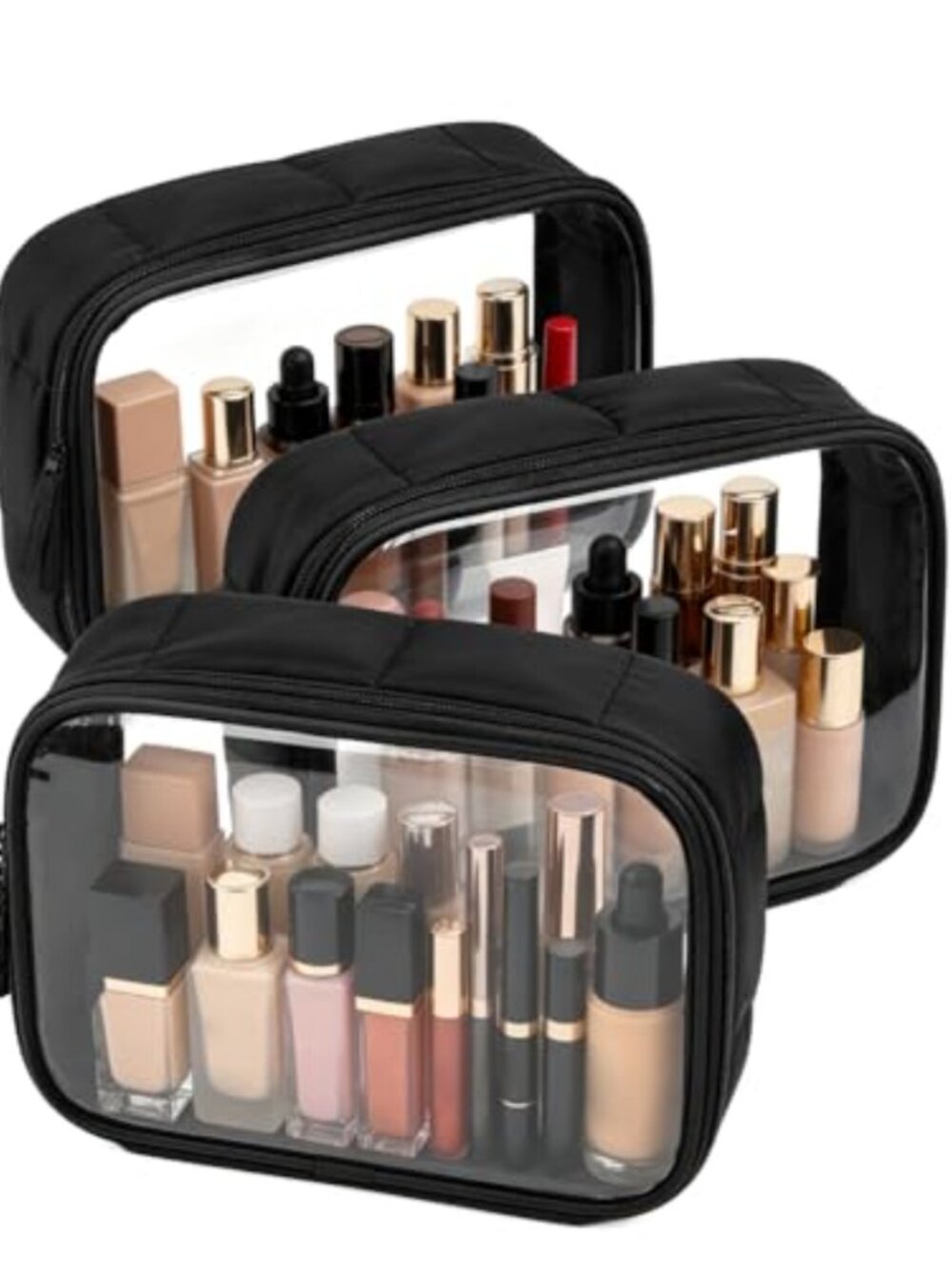 Clear Puffer Toiletry Bag TSA Approved Quart Size Travel Liquids